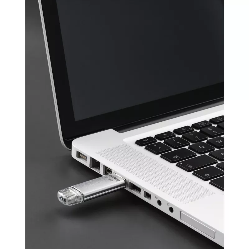 Hama C-Laeta USB atmintinė 16 GB USB Type-A / USB Type-C 3.2 Gen 1 (3.1 Gen 1) Sidabrinė