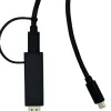 Yealink 330000008024 vaizdo kabelio adapteris 1,2 m HDMI Type A (standartinis) USB Type-C juoda