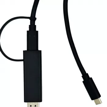 Yealink 330000008024 vaizdo kabelio adapteris 1,2 m HDMI Type A (standartinis) USB Type-C juoda