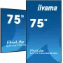 iiyama LH7575UHS-B1AG skaitmeninė iškaba Skaitmeninė reklaminė plokščia panelė 190,5 cm (75 colių) LCD Wi-Fi 500 cd/m² 4K Ultra HD Juoda Integruotas procesorius Android 11 24/7