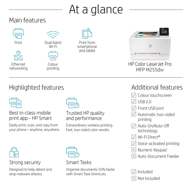 Spausdintuvas HP Color LaserJet Pro M255dw Laser Colour