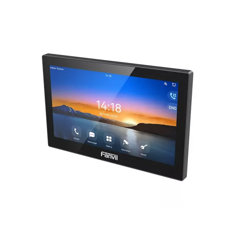 Vaizdo domofonas Fanvil i504 su 17,8 cm (7 colių) LCD, 1024×600, 1080p, Fast Ethernet, juodas