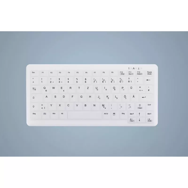 Klaviatūros dangtelis Active Key AK-C4110 — silikoninis, vokiškas išdėstymas, 291×139×25 mm, baltas