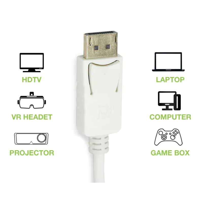 Techly DisplayPort 1.2 kištukas / HDMI lizdas adapteris 15 cm baltas IADAP DP-HDMIF2