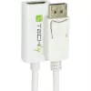 Techly DisplayPort 1.2 kištukas / HDMI lizdas adapteris 15 cm baltas IADAP DP-HDMIF2