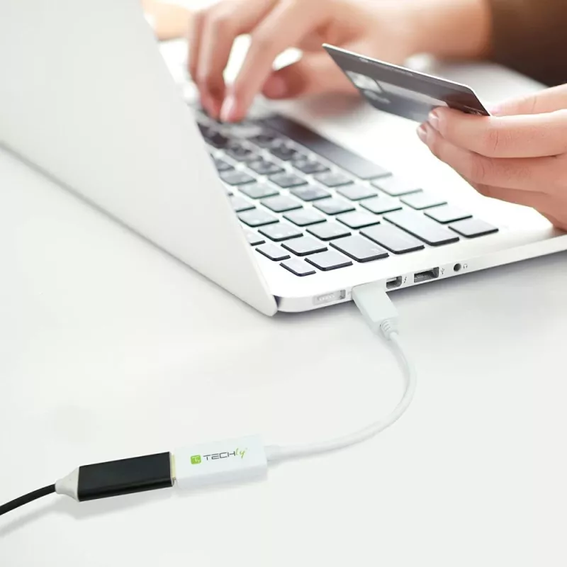 Techly DisplayPort 1.2 kištukas / HDMI lizdas adapteris 15 cm baltas IADAP DP-HDMIF2