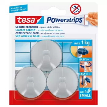 Universalūs kabliukai Tesa Powerstrips Hooks Small ROUND