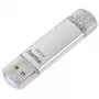 Hama C-Laeta USB atmintinė 256 GB USB Type-A / USB Type-C 3.2 Gen 1 (3.1 Gen 1) Sidabrinė