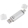 Hama C-Laeta USB atmintinė 256 GB USB Type-A / USB Type-C 3.2 Gen 1 (3.1 Gen 1) Sidabrinė