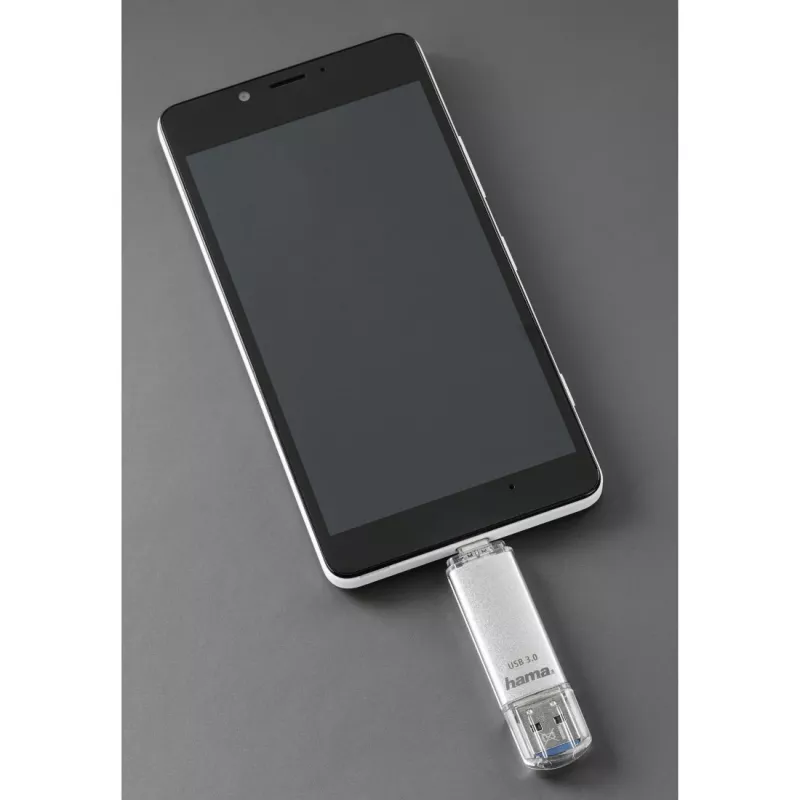 Hama C-Laeta USB atmintinė 256 GB USB Type-A / USB Type-C 3.2 Gen 1 (3.1 Gen 1) Sidabrinė