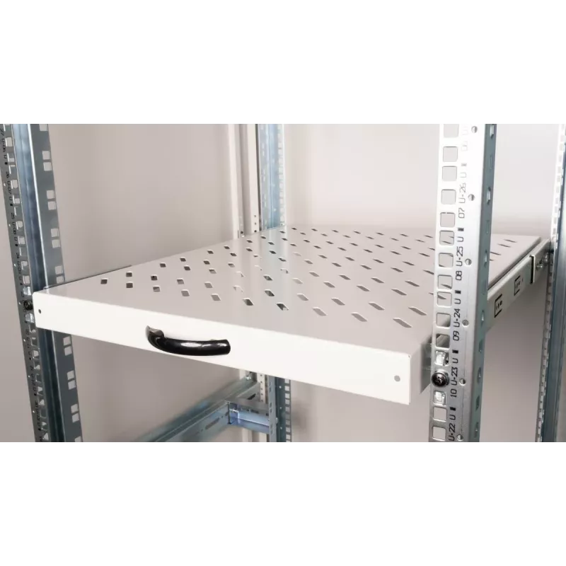 Stumdoma lentyna EQUIP 19 colių, 1U, 800 mm gylio, šviesiai pilka