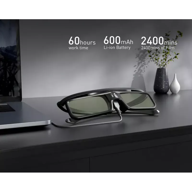 DANGBEI aktyvūs stereoskopiniai 3D akiniai, Micro-USB, juodi