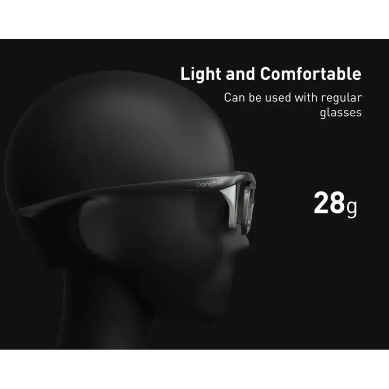 DANGBEI aktyvūs stereoskopiniai 3D akiniai, Micro-USB, juodi