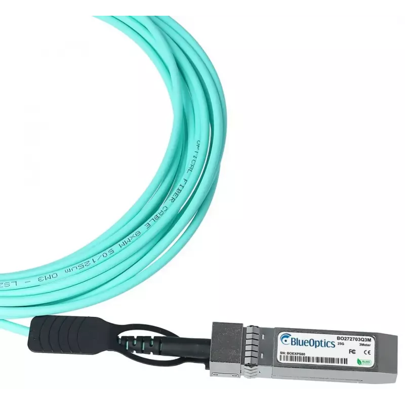 BlueOptics SFP28 aktyvus optinis kabelis UACC-AOC-SFP28-25M-BO, 25 m, SFP28–SFP28, aqua