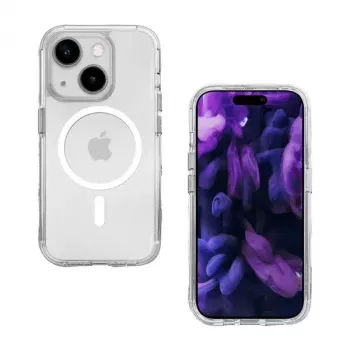 Mobiliojo telefono dėklas LAUT Crystal Matter X, skirtas Apple iPhone 15, skaidrus, tinka 15,5 cm (6,1 colio)