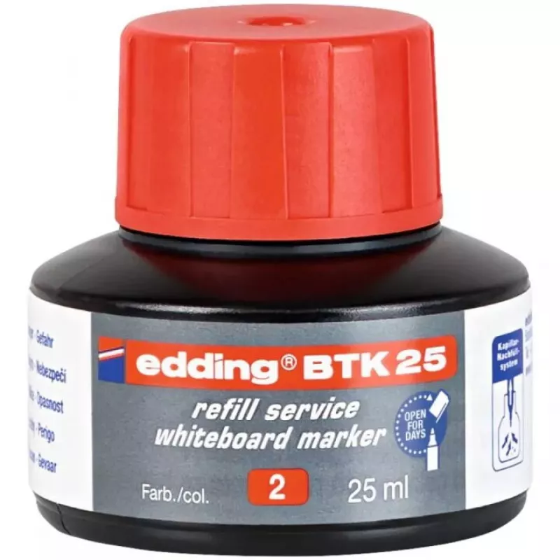 Markerio papildymas Edding BTK-25 raudonas 1 vnt.
