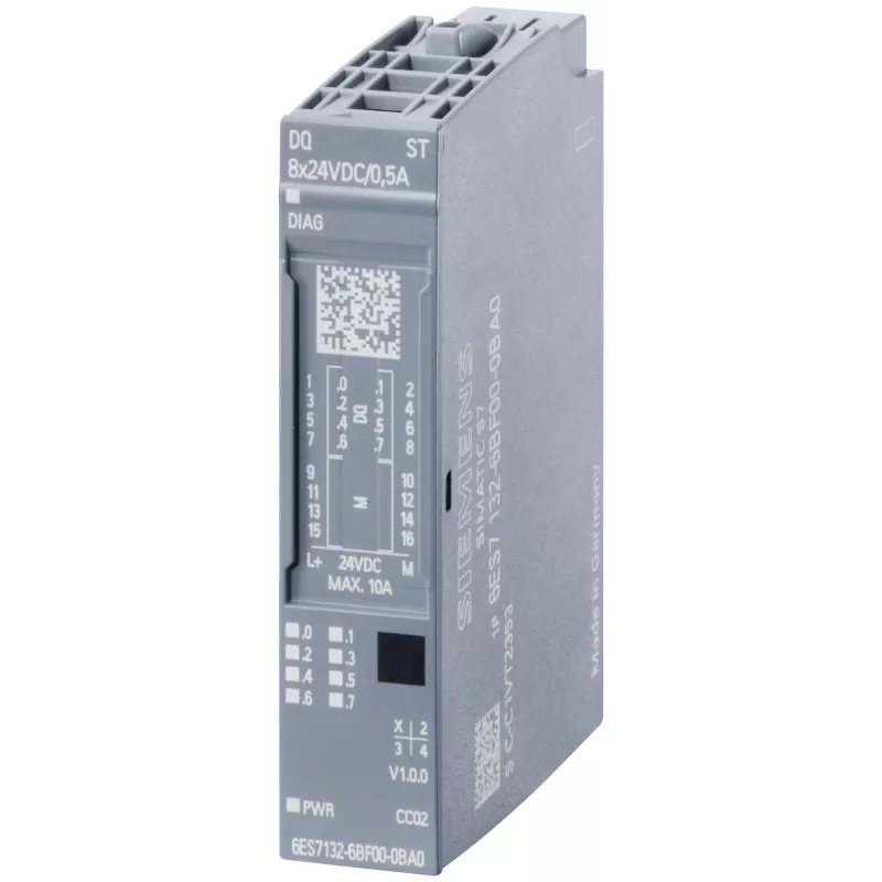 Siemens 6ES7132-6BF00-0CA0 maitinimo adapteris / keitiklis Vidinis Įvairiaspalvis
