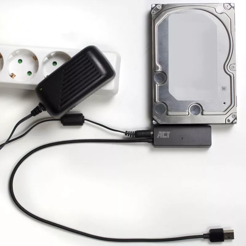 ACT USB 3.2 Gen1 į 2,5/3,5 colio SATA adapterio kabelis SSD/HDD