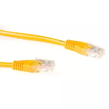 ACT Geltonas 0,5 metro U/UTP CAT6 komutacinis kabelis su RJ45 jungtimis
