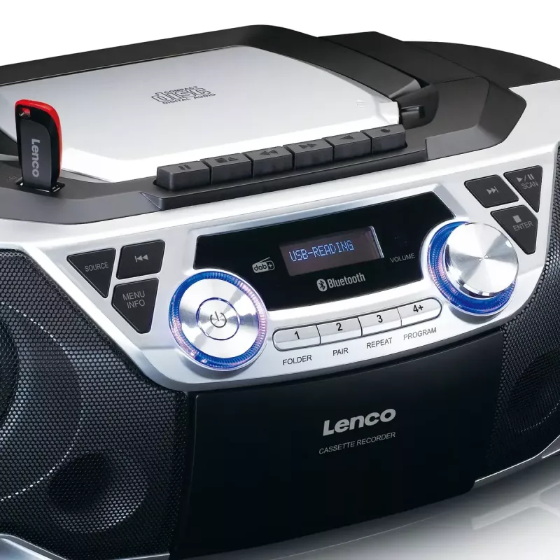 Nešiojamas radijas Lenco SCD-720SI Skaitmeninis imtuvas DAB FM 2 krypčių garsiakalbis