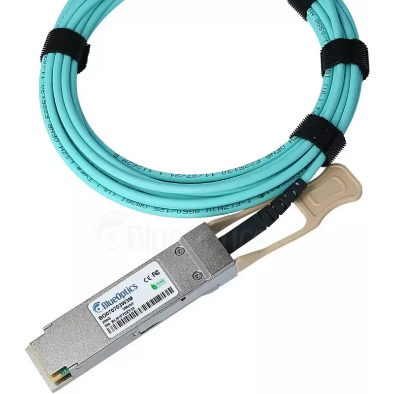 Šviesolaidinis InfiniBand laidas BlueOptics B4QZ-BO QSFP56–QSFP56, 15 m, oranžinis, kištukas–kištukas