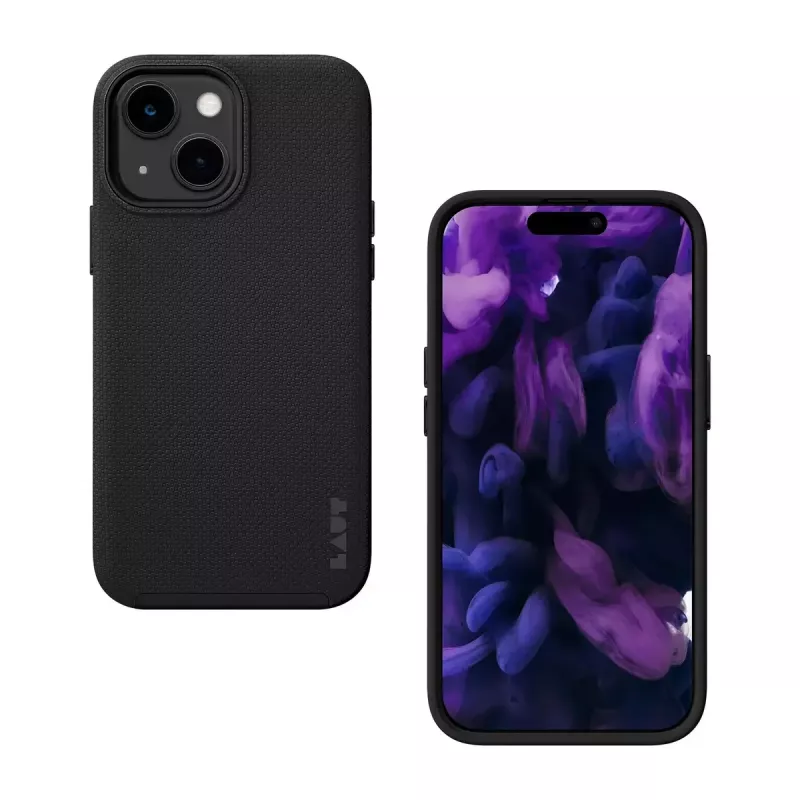 Apsauginis dėklas LAUT SHIELD, skirtas iPhone 15 (6,1 colio, juodas) — dėklas Apple iPhone 15