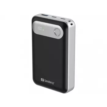 Sandberg Travel Powerbank 20000 PD35W, 20000 mAh, ličio polimeras (LiPo), 3,7 V, juoda, sidabrinė