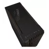 PC korpusas ASUS ProArt PA602 Wood Edition Midi Tower — juoda su medžiu, palaiko ATX/EATX, 2x200 mm priekyje, 1x140 mm gale