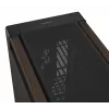 PC korpusas ASUS ProArt PA602 Wood Edition Midi Tower — juoda su medžiu, palaiko ATX/EATX, 2x200 mm priekyje, 1x140 mm gale