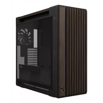 ASUS ProArt PA602 Wood Edition Modern Juoda – grūdinto stiklo skydas, midi bokštas, juoda, medis