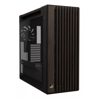ASUS ProArt PA602 Wood Edition Modern Juoda – grūdinto stiklo skydas, midi bokštas, juoda, medis