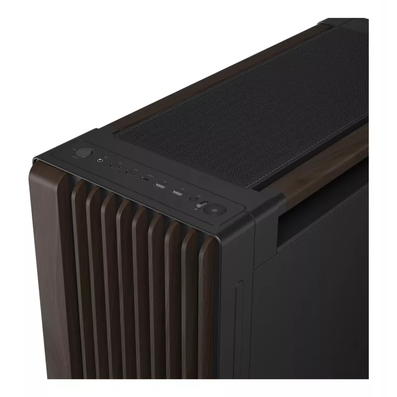 ASUS ProArt PA602 Wood Edition Modern Juoda – grūdinto stiklo skydas, midi bokštas, juoda, medis