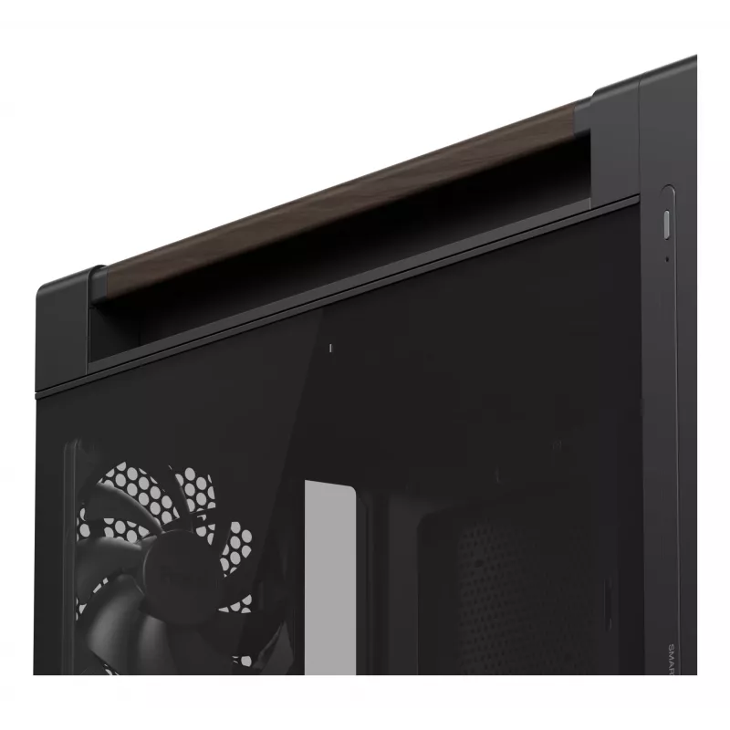 ASUS ProArt PA602 Wood Edition Modern Juoda – grūdinto stiklo skydas, midi bokštas, juoda, medis