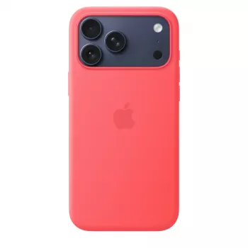 Apsauginis silikoninis dėklas su MagSafe, skirtas Apple iPhone 17 Pro Max — Bright Guava (raudona), tinka 6,9 colio