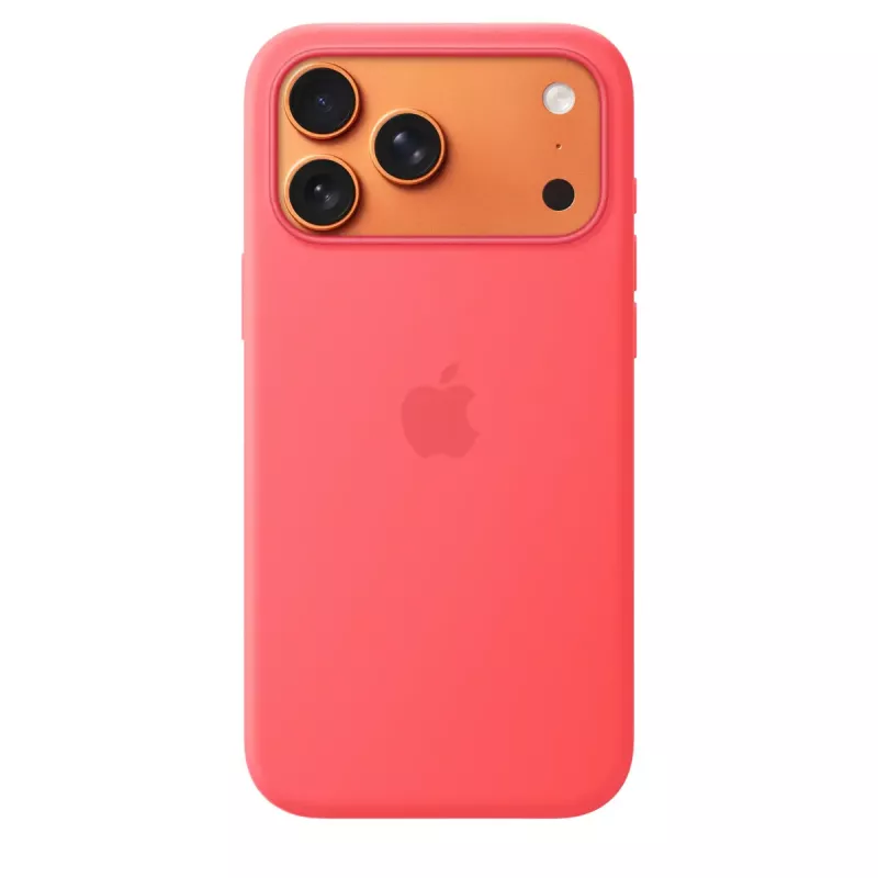 Apsauginis silikoninis dėklas su MagSafe, skirtas Apple iPhone 17 Pro Max — Bright Guava (raudona), tinka 6,9 colio