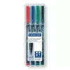 Nuolatinis žymeklis Staedtler Lumocolor 313 WP4 juoda mėlyna žalia raudona
