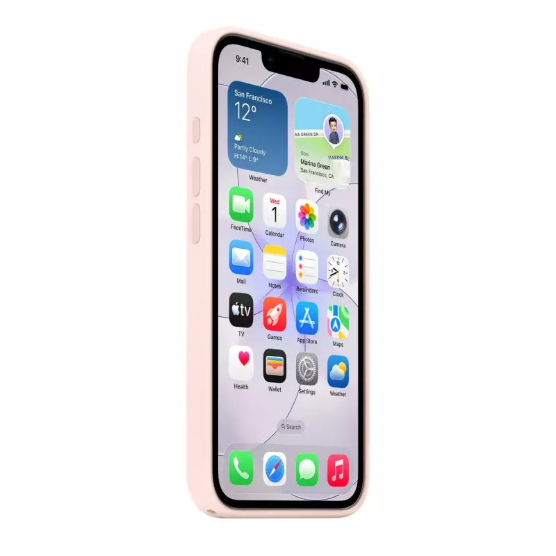 Silicone Case with MagSafe for iPhone 17e by Apple — Soft Pink, 6.1 colio (15.5 cm) ekranui