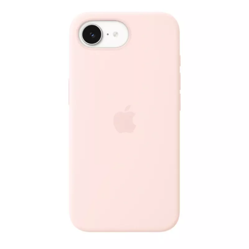 Silicone Case with MagSafe for iPhone 17e by Apple — Soft Pink, 6.1 colio (15.5 cm) ekranui