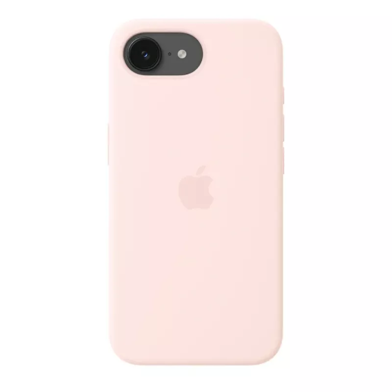 Silicone Case with MagSafe for iPhone 17e by Apple — Soft Pink, 6.1 colio (15.5 cm) ekranui