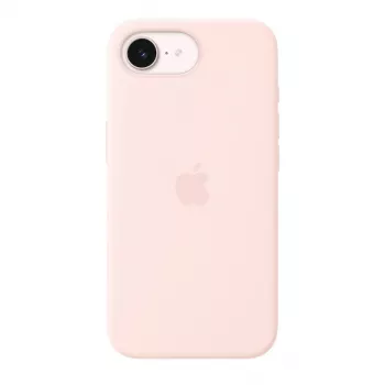 Silicone Case with MagSafe for iPhone 17e by Apple — Soft Pink, 6.1 colio (15.5 cm) ekranui