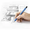 Pieštukas Staedtler 100J 2B, mėlynas lakas, 5,3 mm grafito strypelis, 1 vnt.