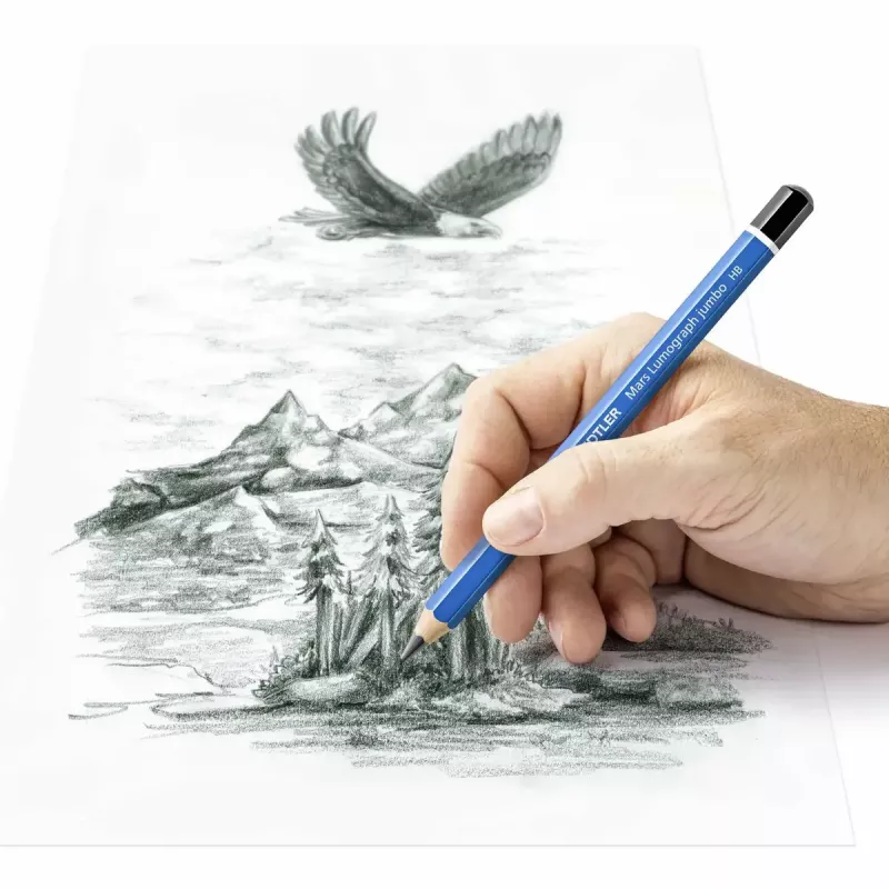 Pieštukas Staedtler 100J 2B, mėlynas lakas, 5,3 mm grafito strypelis, 1 vnt.