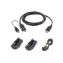 KVM kabelių rinkinys ATEN 1.8M USB Universal Secure KVM kabelis Kit — 1,8 m, USB klaviatūra/pelė, DisplayPort pultas, juodas