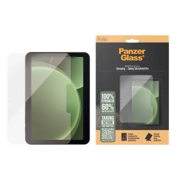 Apsauginė plėvelė PanzerGlass, skirta Samsung Galaxy Tab Active5 Pro — Ultra-Wide Fit, grūdintas stiklas / PET, permatoma