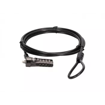 Conceptronic CUSTODIO01BS Kombinuota nešiojamojo kompiuterio spyna, standartinis apsaugos lizdas, 1,8 m