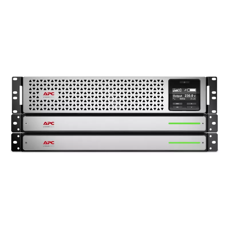 APC Smart-UPS On-Line, 1500VA, Rackmount 2U, 230V, 8x C13 IEC lizdai, tinklo plokštė, su bėgių rinkiniu, naudotas be išorinės ličio jonų baterijos