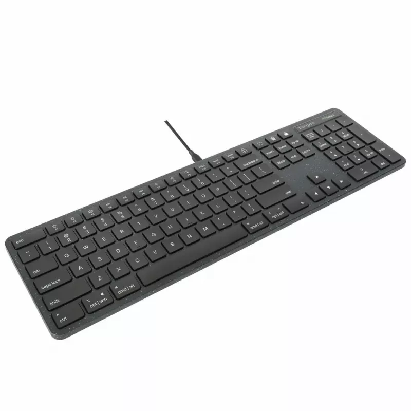 Targus EcoSmart AKB874UK klaviatūra Universali USB QWERTY UK English Juoda