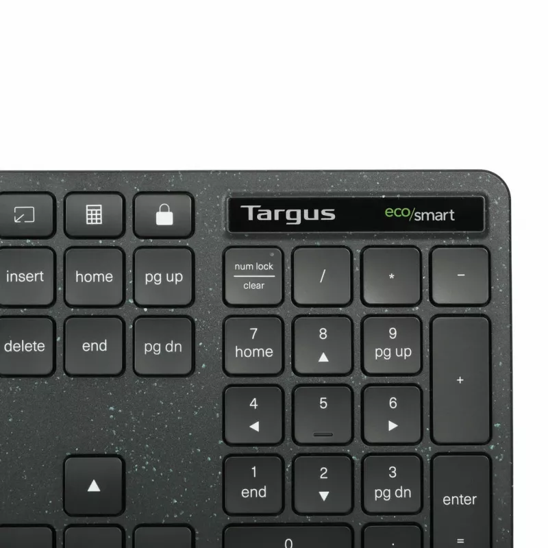 Targus EcoSmart AKB874UK klaviatūra Universali USB QWERTY UK English Juoda