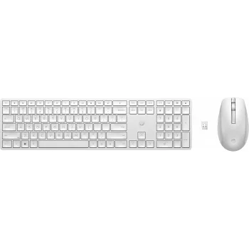 HP 650 belaidis klaviatūros ir pelės rinkinys, pilno dydžio, membraninis, baltas