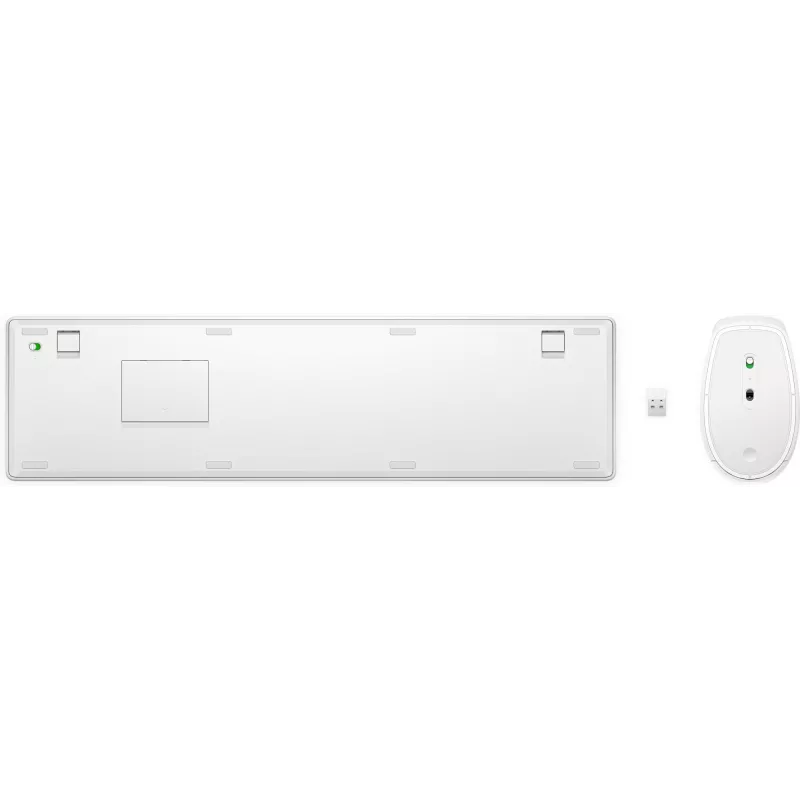 HP 650 belaidis klaviatūros ir pelės rinkinys, pilno dydžio, membraninis, baltas